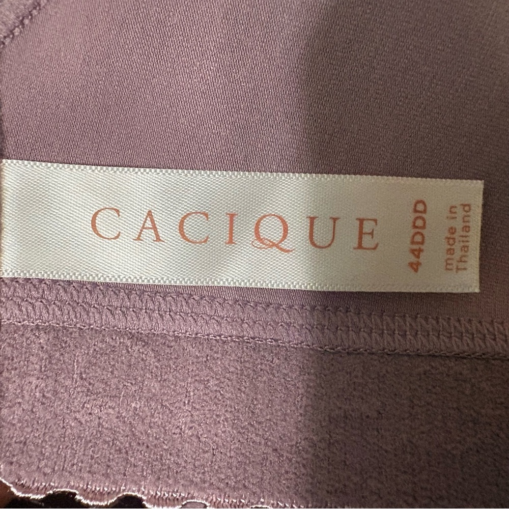 Cacique Mauve Leopard Wireless Full-Coverage Bra EUC 44DDD - Picture 3 of 5